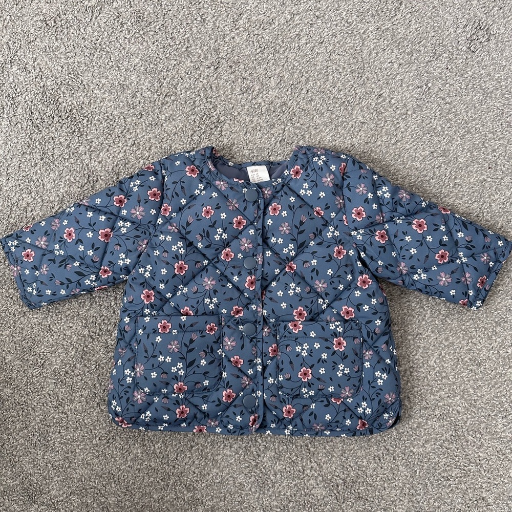 NWT H&M Quilted Floral Kids Jacket